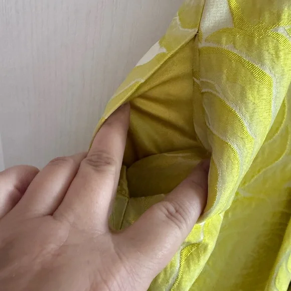 Ivanka Trump Yellow Rose Fit And Flare Dress Sz 8. F-124 - Picture 5 of 5